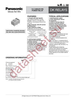 DK1A-L2-12V-F datasheet  